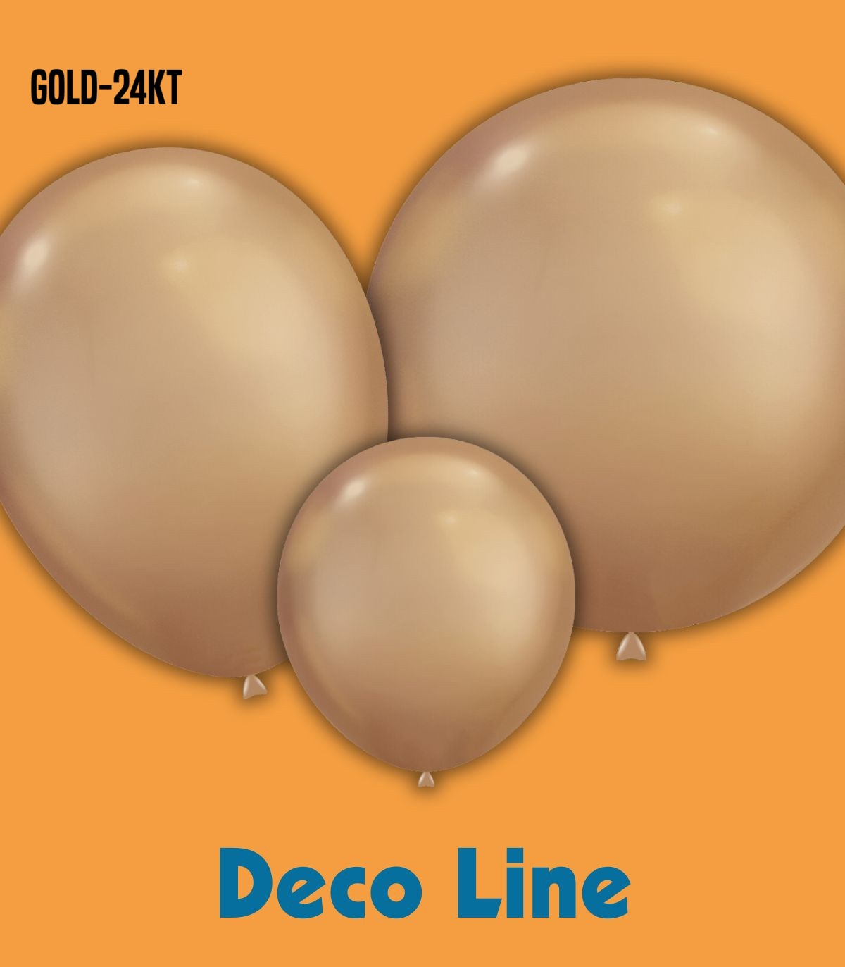 Deco-Line-Ballons im Farbton Gold 24 KT