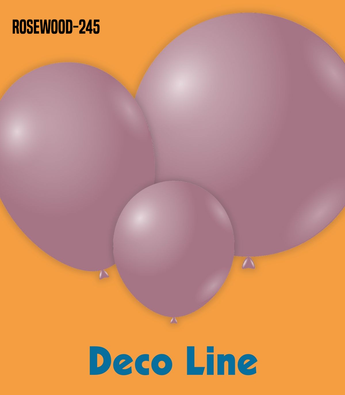 Deco-Line-Ballons im Farbton Rosewood (245)