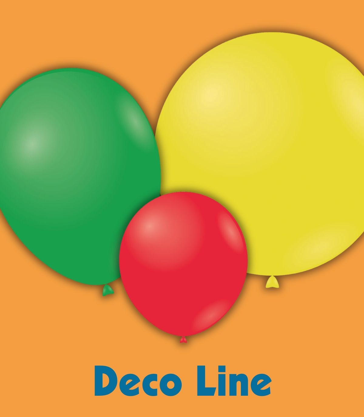 Ballons der Deco Line in Grün, Gelb und Rot