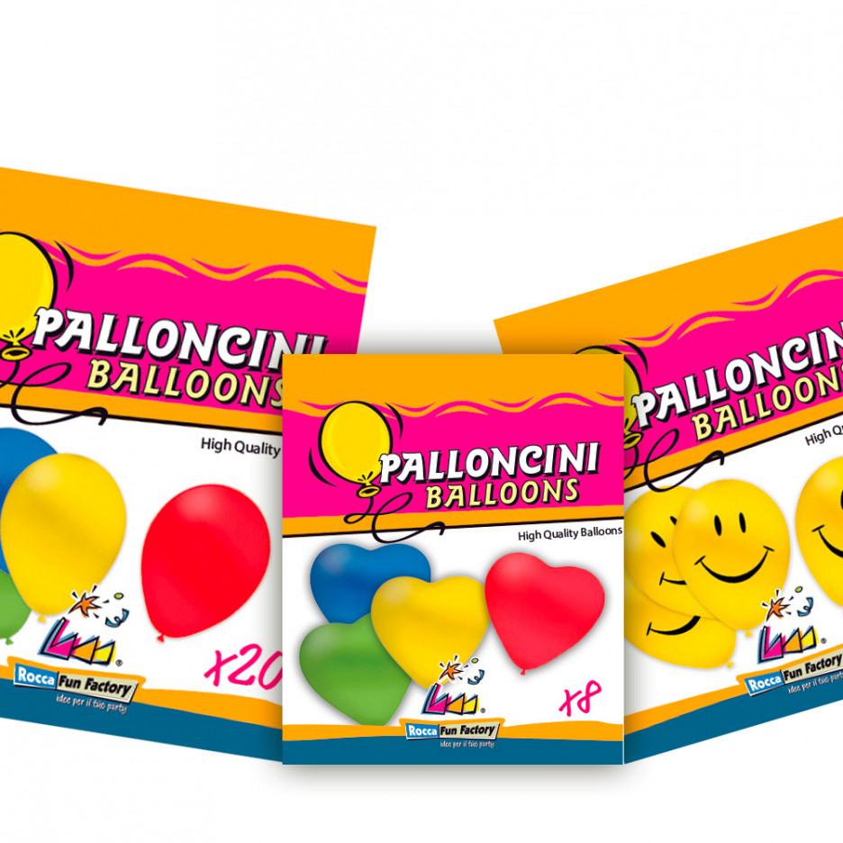 Verpackte Ballon-Sortimente mit verschiedenen Formen und Farben