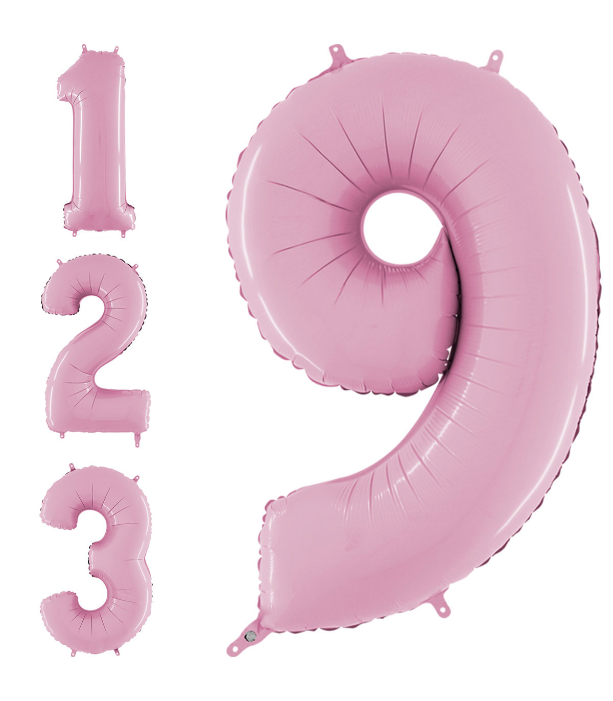 Zahlenballon Baby Rosa