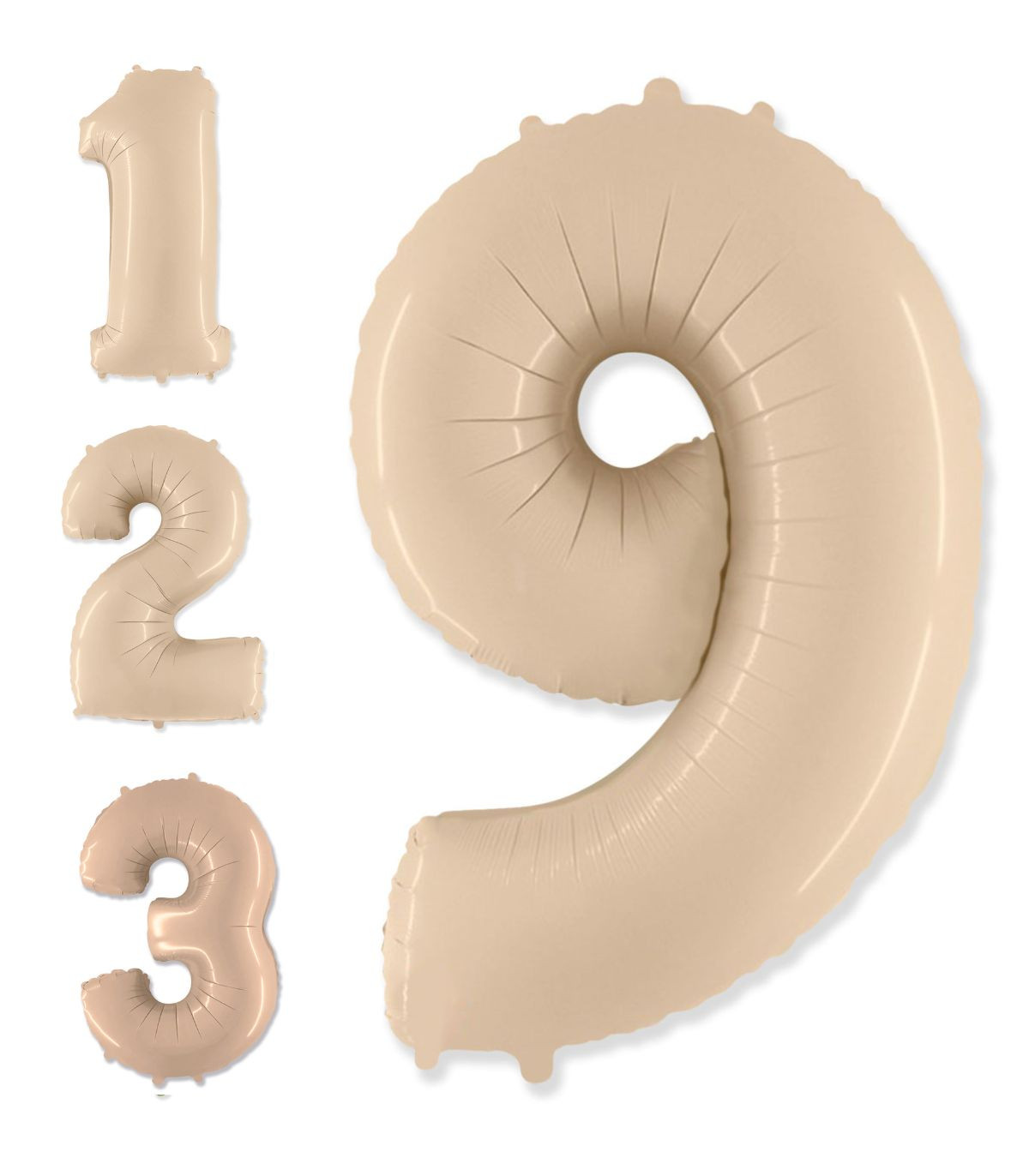Zahlenballon Creme