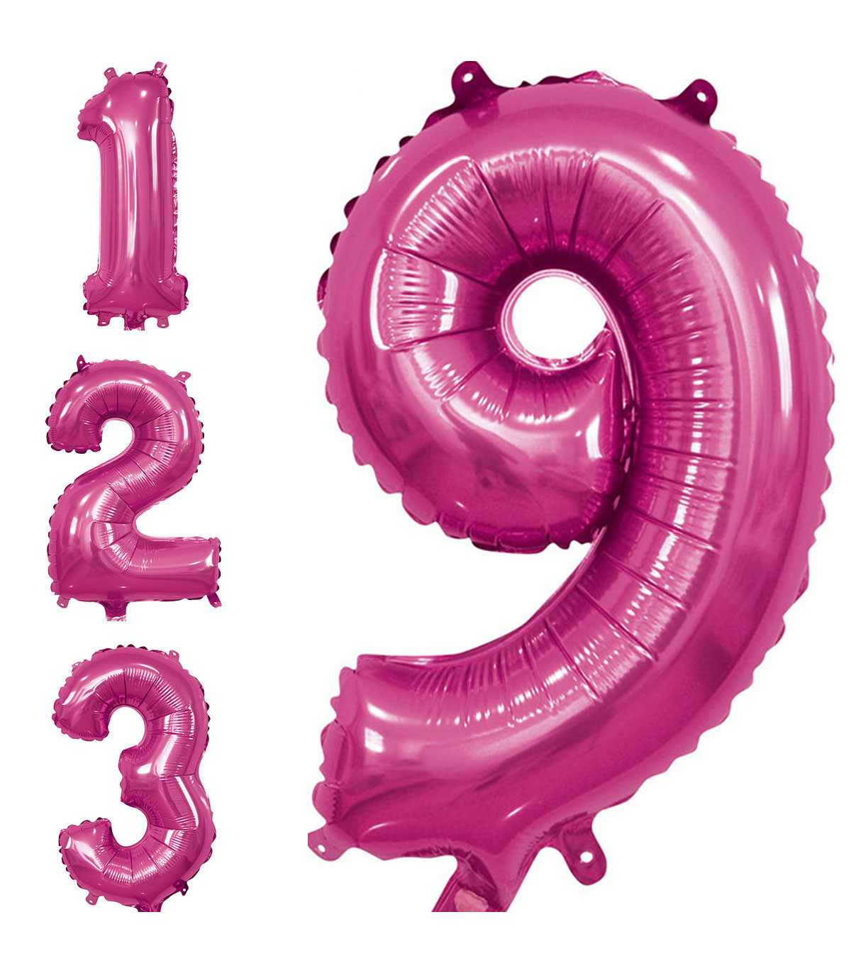 Zahlenballon Fuchsia